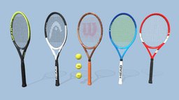 Collection of tennis rackets and balls collection, tennis, tennisracket, tennisball, sport, ball, tennis-ball, tennis-racket