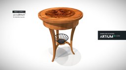 Biedermeier sewing table furniture, table, germany, 19th-century, biedermeier, cherry-and-maple-intarsia, walnut-root-furniture, antique-furniture, georg-britsch