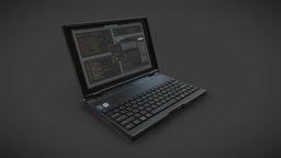 Hacker Laptop laptop, hacker, notebook, linux, eevee, blender28