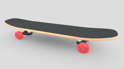 Wooden Skateboard wheel, grip, wooden, skateboard, skate, prop, screw, bolt, detail, suspension, metallic, asset, texture, pbr, wood, sport, wooden-texture