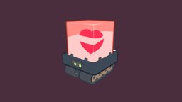 Heart-Kart Delivery heart, delivery, stilized, sketchfabweeklychallenge, animation, robot