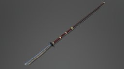 Edo World naginata, glaive, two-handed, bladed