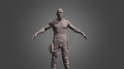 Model detail Vr male character, 3d, zbrush, male