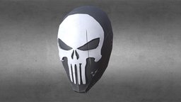Skull Mask hd, mask, punisher, skull_mask, texture_4k, low-poly, skull