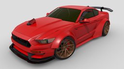 Ford Mustang GT ( LIBERTY WALK ) wheel, food, modern, power, wheels, european, drive, luxury, speed, gta, fast, automotive, sportscar, american, realistic, coupe, muscular, bodykit, mustang-gt, vehicle, design, racing, sport, musstang