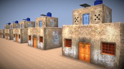 3d Village house _ Low Poly 3dassets, propr, texturing, 3dsmax, lowpoly, house, village
