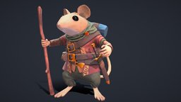 A Questing Mouse rpg, mouse, xyz, fantsy, character, handpainted