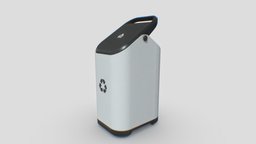 Modern Trash Bin Concept 20x25x47 object, office, modern, bucket, white, household, basket, recycling, trash, eco, junk, clean, garbage, protection, dustbin, waste, trashcan, recycle, bin, rubbish, conservation, disposal, reuse, design, concept, container, plastic