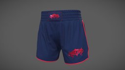 MMA Shorts body, cloth, fighter, textile, fight, shorts, mma, shopping, sports, gym, league, store, printed, player, exercise, soccer, showcase, boxer, boxing, combat, team, uniform, fabric, branded, jersey, ufc, martialarts, thai, workout, kickboxing, muaythai, pbr-texturing, character, pbr, lowpoly, male, sport, clothing, boxershorts, "mixedmartialarts"