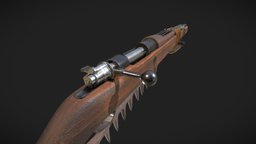 Apocalyptic Rifle rifle, apocalyptic, post-apocalyptic, mauser, junker, substancepainter, substance