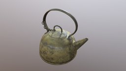 Teapot, Chinese antique teapot, antique, water, scan