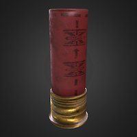 Shotgun Ammo red, surface, shoot, bullet, powder, boomstick, ammo, shot, yellow, substance, weapon, render, shotgun, gun, material