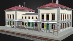 Old Station (industrial building series no:1) fbx, station, game-ready, unrealengine, lowpolyasset, gamereadyasset, unity, unity3d, asset, lowpoly, gameart, gameasset, industrial