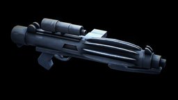 E-11 Blaster Rifle rifle, trooper, bad, empire, stormtrooper, blaster, death, sw, shoot, clone, cgi, wars, cw, rebels, e11, stylized, animated, laser, gun, batch