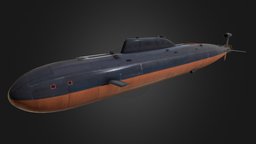 The nuclear submarine project 945 "Barracuda" armor, soviet, russian, project-945, nuclear-submarine, submarine