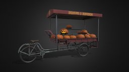 Food Cart bike, food, cart, market, stall, vegetable, price, pumpkin