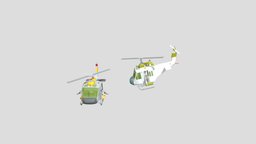 chibi cartoon A1-H1 Helicopter chibi, lowpoly, helicopter, a1-h1, cutemodel, cartoonhelicopter