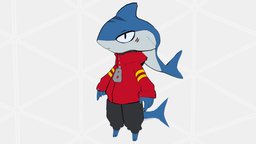 Shark shark, substancepainter, maya, handpainted, cartoon, animal, stylized