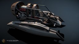 V8 Airboat fan, ocean, v8, pontoon, airboat, futuristic-vehicle, fanboat, game, gameart, scifi, futuristic, sea, boat