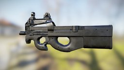 WP3D SMG P90 games, weapon, game, weapons, gameasset, video, gun