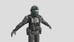 British ODST rifle, system, assault, xbox, odst, special, british, uk, halo, infinite, game-ready, special-forces, forces, weapon, asset, game, military, gameasset, gun, infiite
