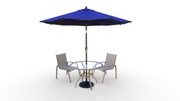 Patio Set set, umbrella, furniture, table, quixel, outdoor, patio, backyard, low-poly, photoshop, 3dsmax, pbr, lowpoly, chair, low, poly