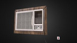 Window Air Conditioner room, vfx, household, heat, fan, rust, ac, conditioner, carrier, ready, window, furniture, summer, fbx, midpoly, props, old, air-conditioner, compressor, ventilation, temperature, game, lowpoly, air, gameasset, home, industrial, history, gameready