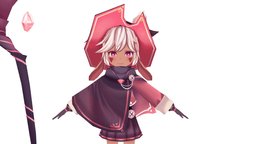 Witch Spring low-poly-model, character, witch, witchspring, pieberry