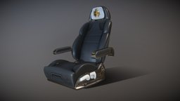 Bussines jet seat uv, airplane, baked, furniture, jet, chair, textured