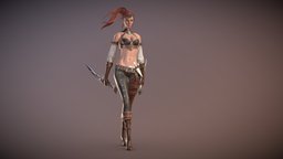 Danger Girl warrior, , character, girl, female, stylized