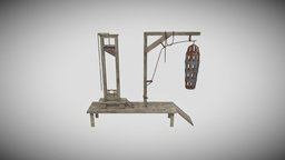 Guillotina Y Celda Medieval Fbx cell, medieval, law, torture, guillotine, history
