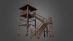 Viking Guard Tower tower, castle, wooden, fort, viking, guard, defense, fortress, defence, outpost, wood, watch, village