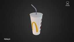 Mc Donalds Paper Cup food, foodscan, food3dmodel