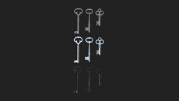 Keys Pack rust, medieval, detailed, nice, bright, damaged, hole, keys, asset, game, gameasset, dark, door, horror, gameready