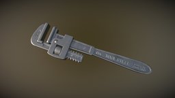 Tools_Pipe_Wrench_011220 pipe, tools, wrench, substancepainter, pbr, lowpoly