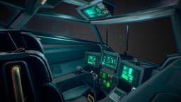 Stingray MKIII Cockpit fighter, cockpit, substancepainter, substance, game, gameart, scifi, spaceship