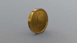Gold Coin Dollar toy, coin, money, dollar, penny, illustration, art, design, decoration, gold