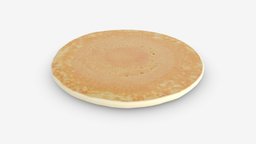 Pancake Single food, dinner, breakfast, brown, baked, meal, single, fresh, snack, round, traditional, yellow, homemade, tasty, fried, pancake, crepe, 3d, pbr
