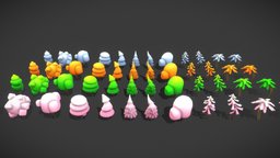 Stylize Low Poly Trees Pack trees, tree, forest, b3d, cartoon, blender, lowpoly