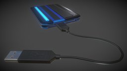 External HDD With USB Futuristic Version blender3d, futuristic, animation