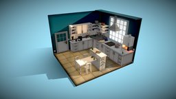 Kitchen/Diner Room maya, 3d, house