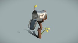 Busted Mailbox mailbox, nature, overgrown, game, stylized