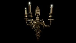 Wall Sconce / Candelabra bronze, candelabra, sconce, candleholder, candlelight, candelabre, blender, light, wall-sconce