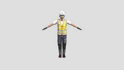 Billy Construction Site Engineer Character aec, bim, cc-character, achiviz, character, game, animation, animated, construction, rigged