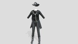 SAVE! Female Sheriff Outfit hat, vest, west, girls, jacket, wild, pants, western, boots, womens, sheriff, pbr, low, poly, female