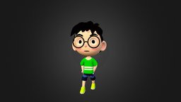 Free Boy Game Character charactermodel, lowpoly, blender3d, hypercasual
