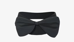 Black Collar With Bowtie bow, accessories, clothes, tie, collar, realistic, real, womens, mens, bowtie, wear, uni, pbr, low, poly, female, male, black