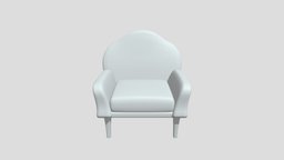 3D Cartoon Single Seater Sofa autodesk, sofa, basemesh, furniture, autodeskmaya