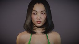 Asian Female anatomy, , asian, , , woman, girl, blender, blender3d, female, anime, rigged, noai