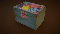 Paper Box02 prop, ussr, photoscan, pbr, gameready